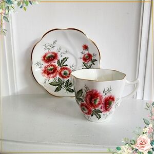Hamilton Fine Bone China Cup and Saucer Flowers